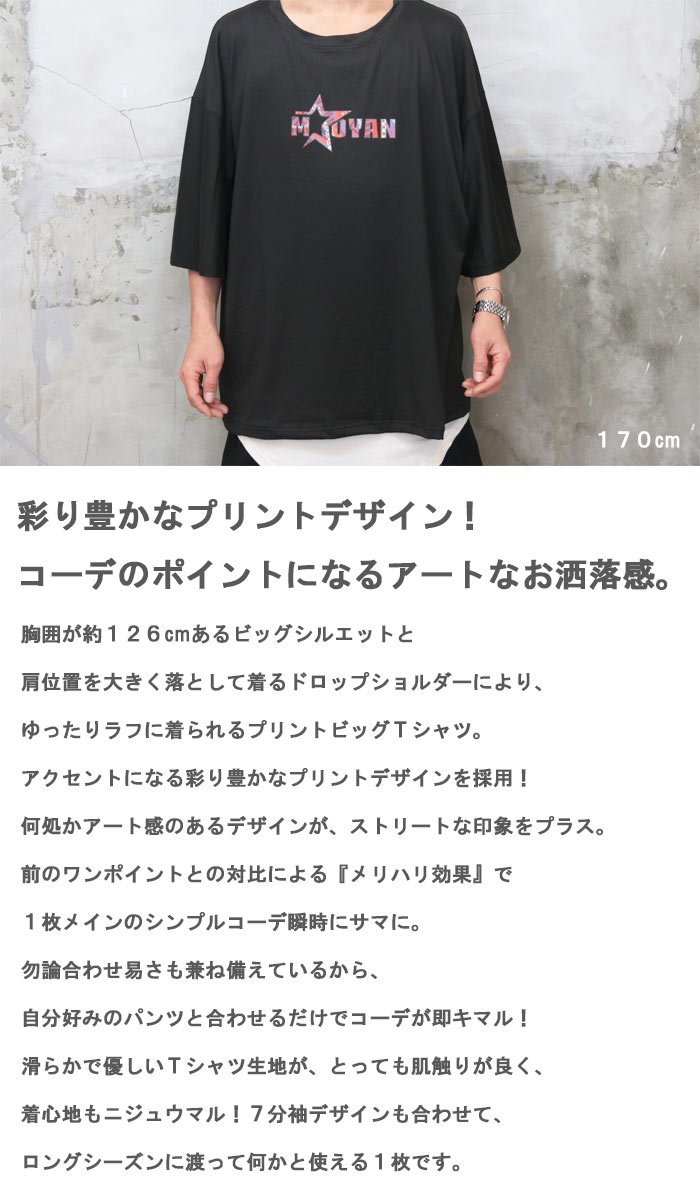 楽天市場】プリントTシャツ [M便 1/1] バックプリントTシャツ 7分袖T