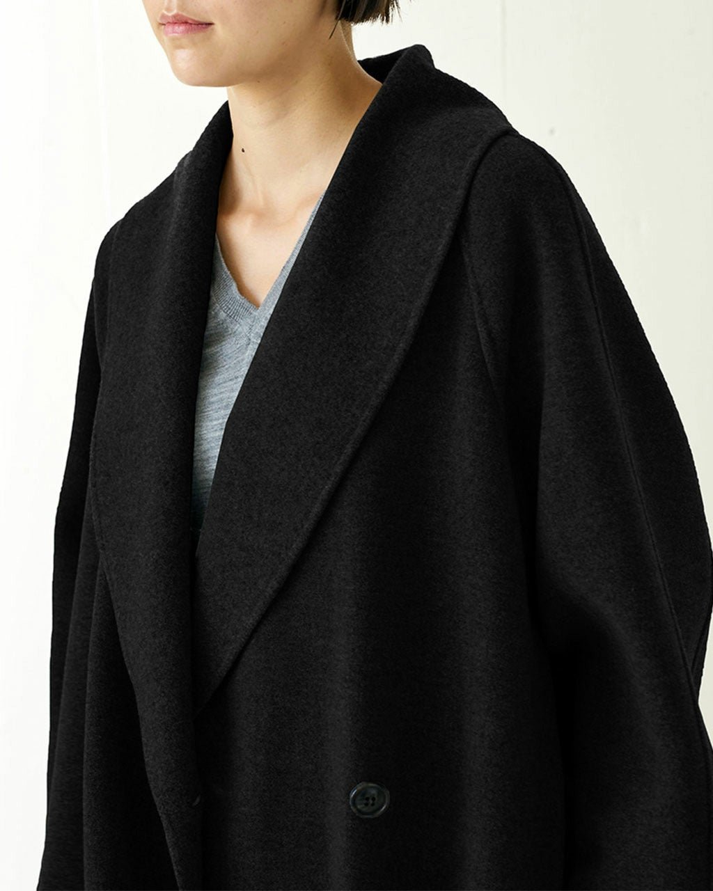 イタリアンダブルフェイス・ショールカラーコート/DoCLASSE