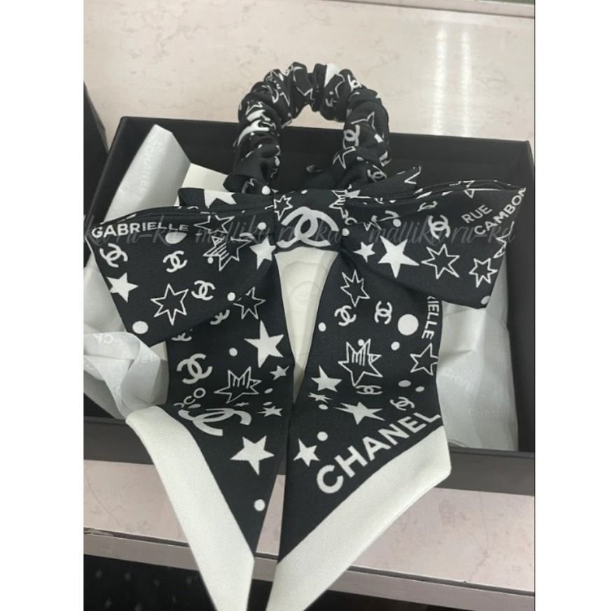 大人カワイイ☆【CHANEL】シャネル リボン シュシュ 星柄 (CHANEL/ヘア