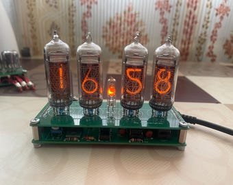 IN-14 ニキシー管時計キット DIY。チューブは不要です。 - Etsy 日本