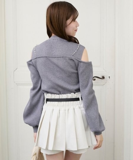 ビッグリボンチェーン付きニット/MAJESTIC LEGON(マジェスティック