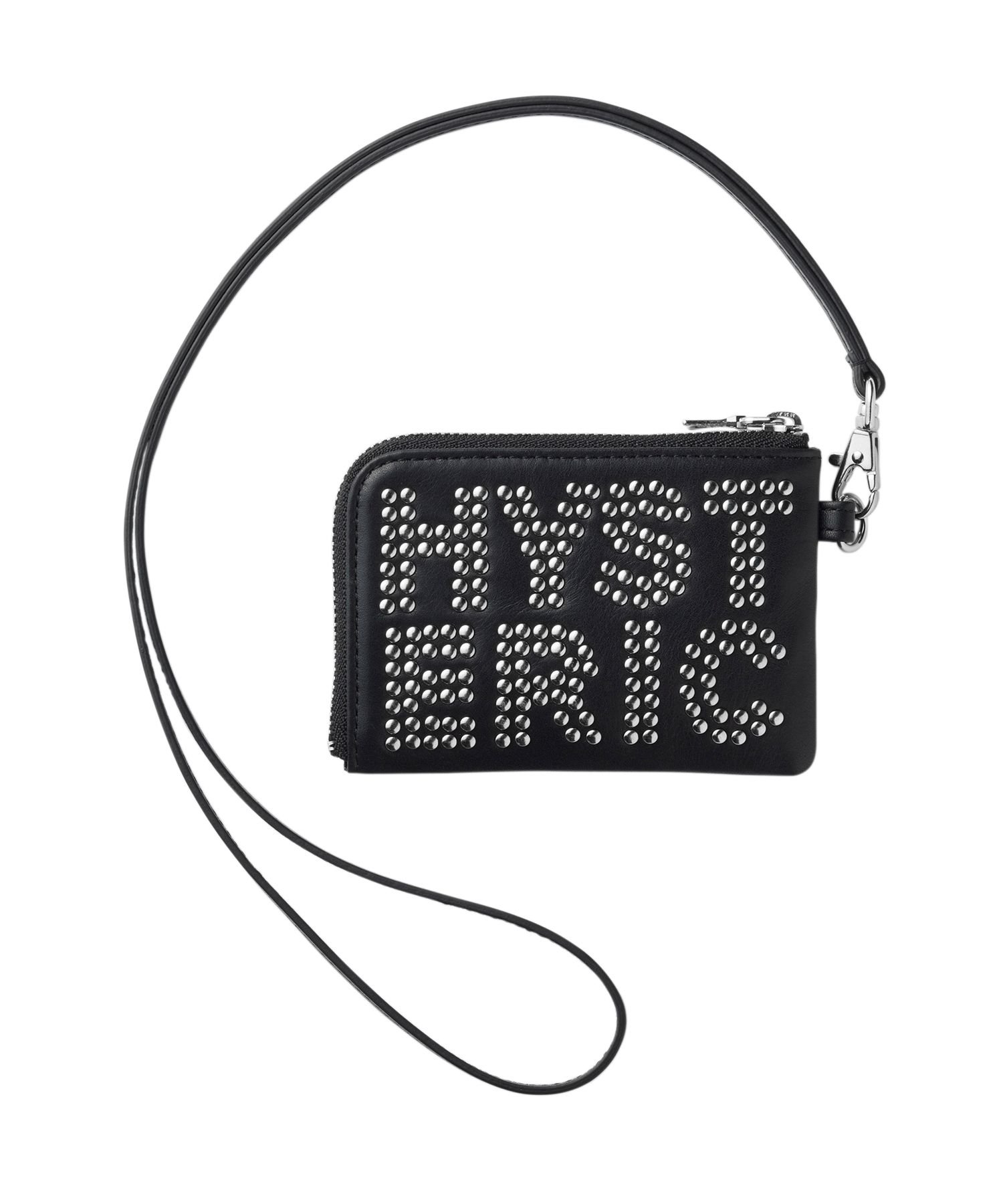 ロゴスタッズ ラウンドジップミニウォレット|HYSTERIC GLAMOUR WOMEN