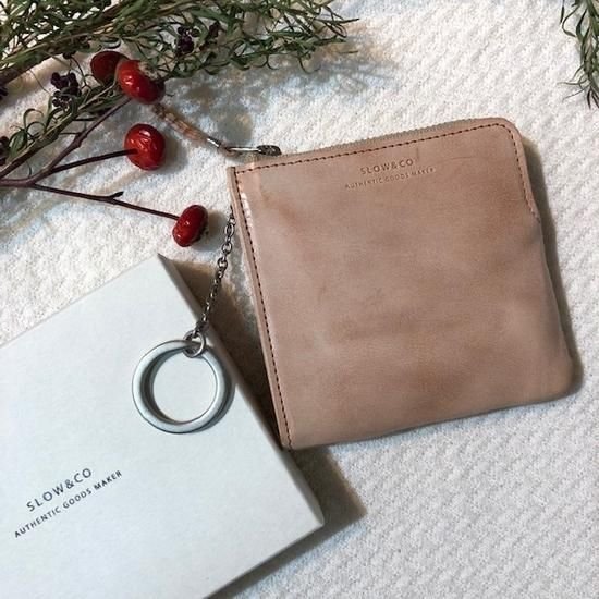SLOW”White Wax Lzip Short Wallet ”- SECOURS / ONLINE SHOP