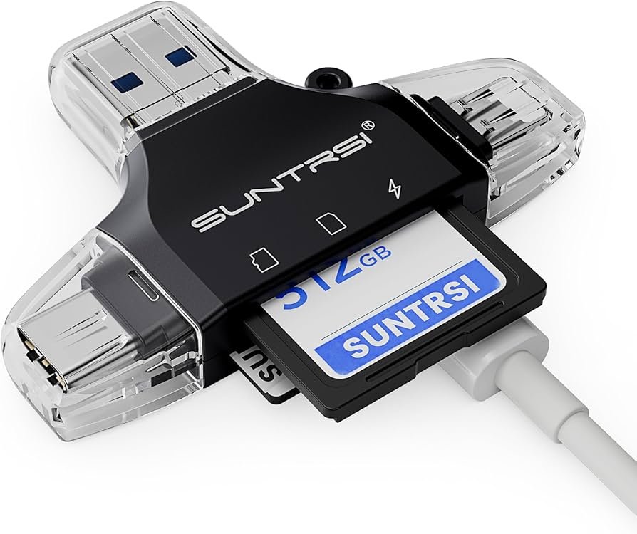 Amazon.com: 4 in 1 SD Card Reader for iPhone ipad Android Mac PC