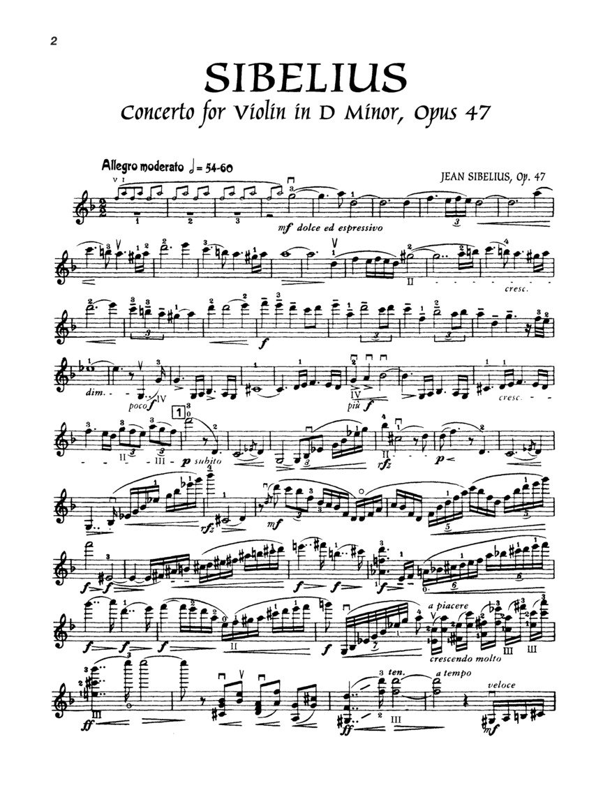 ヴァイオリン協奏曲・ニ短調・Op.47（ジャン・シベリウス