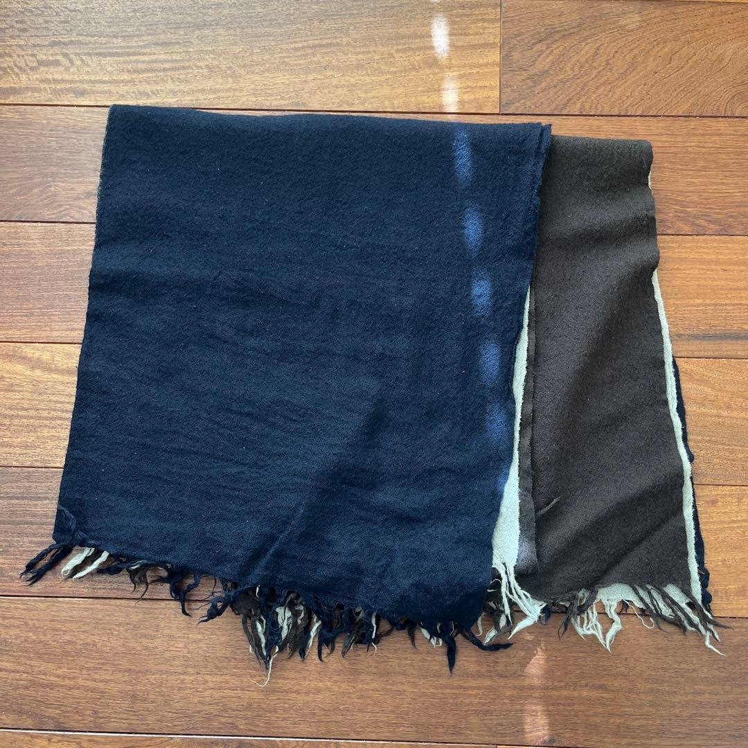 Y's リバーシブル ストール ネイビー ブラウン 楽天市場】カシミヤ タッチ 大判 ストール リバーシブル 無地 厚手