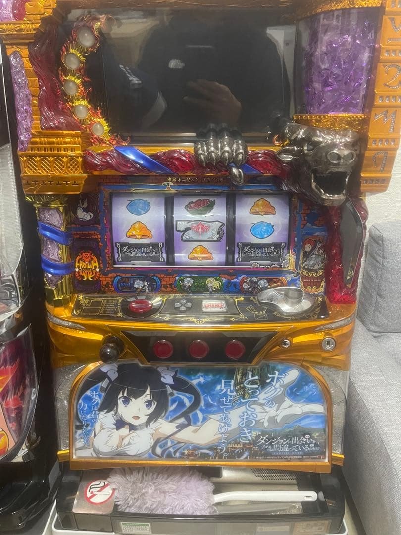 パチスロダンまち パチスロ 実機 ゼクロスクリエイティブ Sダンまち2 コイン不要機付き