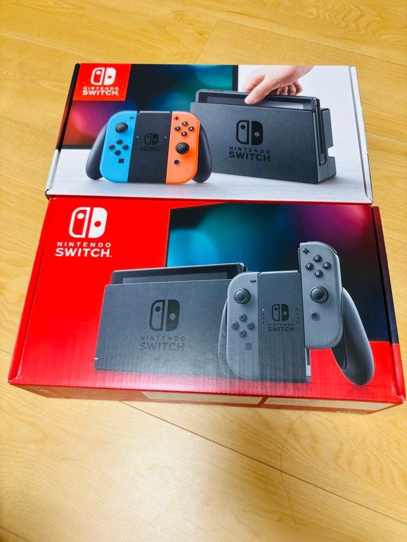 Nintendo Switch ネオンブルー/レッド & グレーセット Amazon.com: Nintendo Switch – Neon Red and Neon Blue Joy-Con