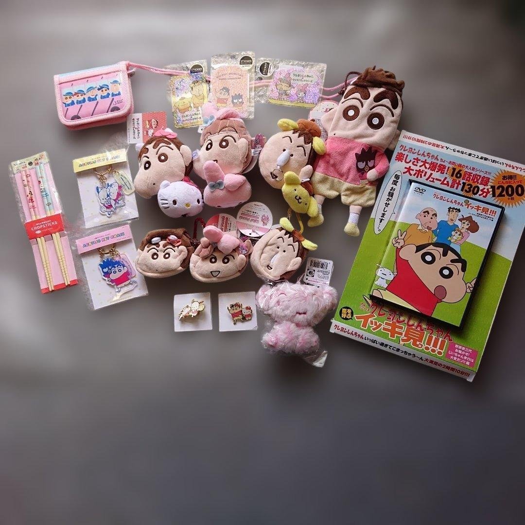 クレヨンしんちゃんグッズ(13点セット)＋追加商品(2点) クレヨンしんちゃん つまんでつなげてますこっと2 ～パステルカラー